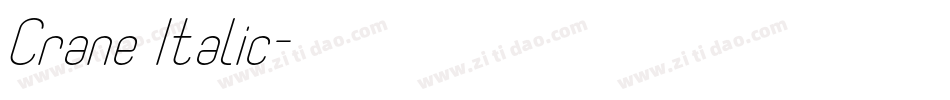 Crane Italic字体转换